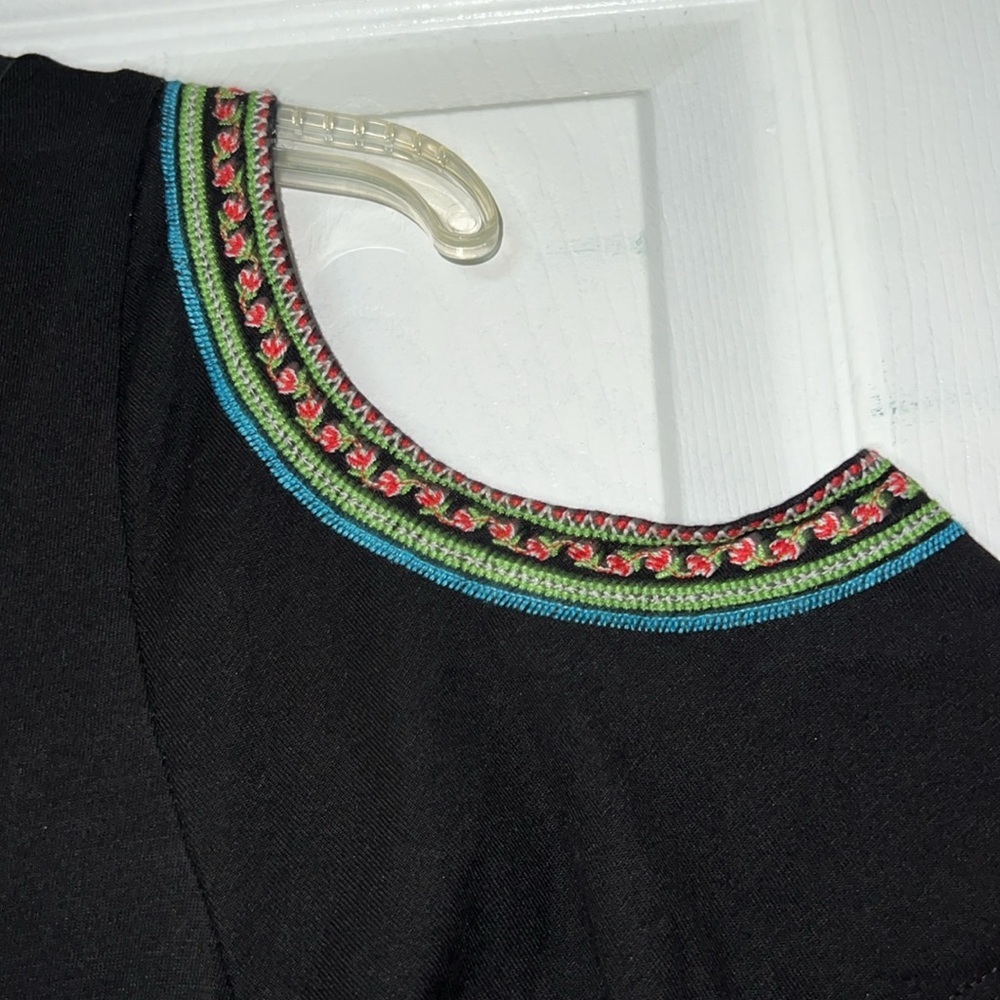 Loft black open shoulder tee